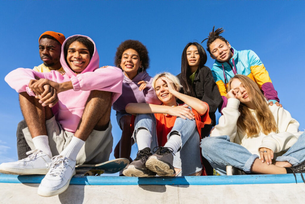 Diverse group of LGBTQ+ teens